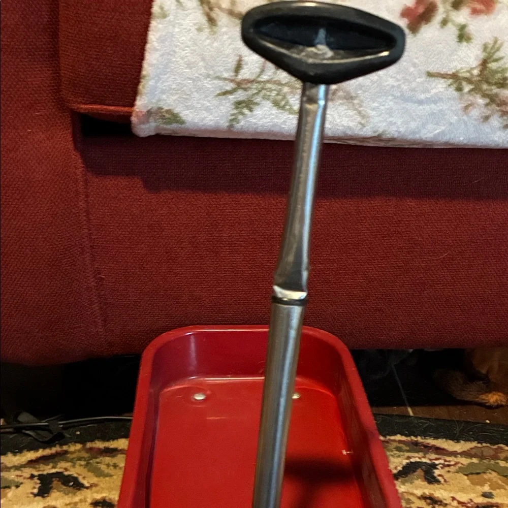 Red Small Kids Wagon Toy- the Handle & Wagon Both Have Dents. - Picture 2 of 10